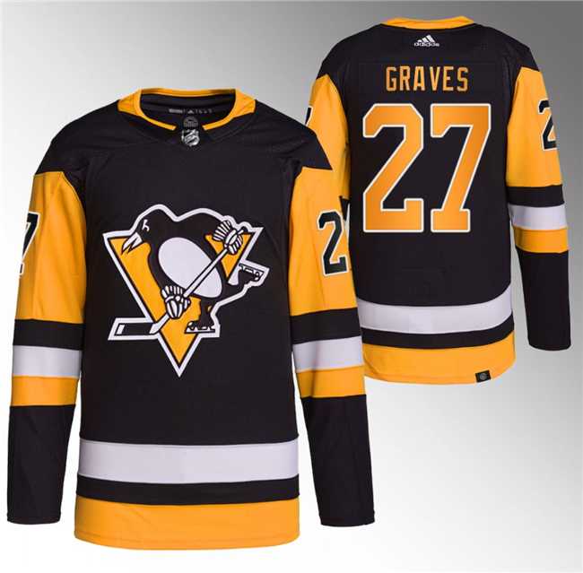 Men%27s Pittsburgh Penguins #27 Ryan Graves Black Stitched Jersey->pittsburgh penguins->NHL Jersey